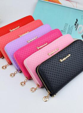 Ladies Zipper Purse Large Capacity Practical Hand Wallet Wom