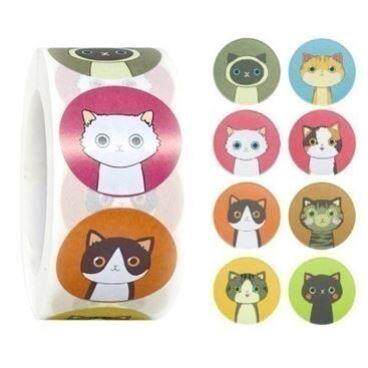 500pcs/roll Thank You Stickers Handmade Sticker Circle Sta。
