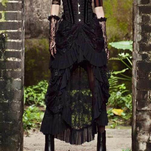 Punk Gothic Dark Irregular Dress 朋克哥特暗黑不规则半身长裙