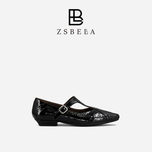 ZSBELLA赛斯贝拉小众设计师款！真皮！玛丽珍浅口单鞋！