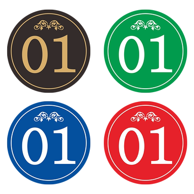 亚克力数字号码牌圆形提示牌定制