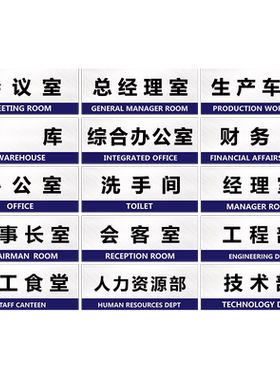 研发中心门牌加厚PVC定做标识牌