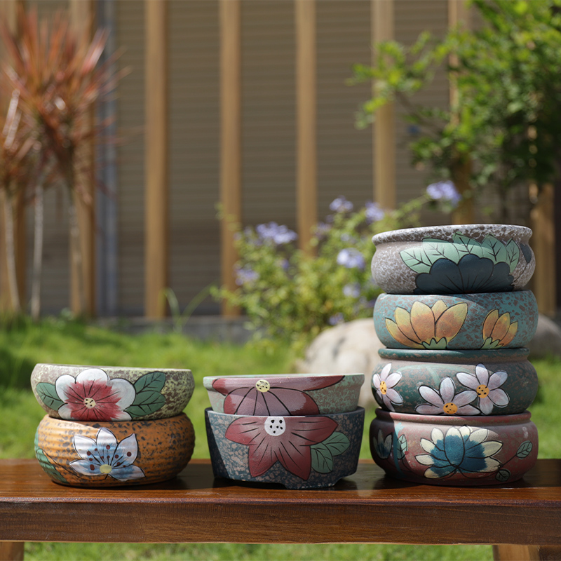 特价包邮素彩粗陶田园风清仓花盆