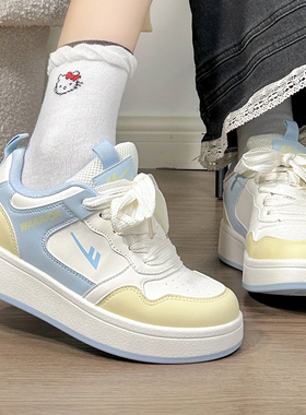 回力高级感小白鞋女冬季韩版百搭加绒保暖二棉鞋原创ins潮板鞋子