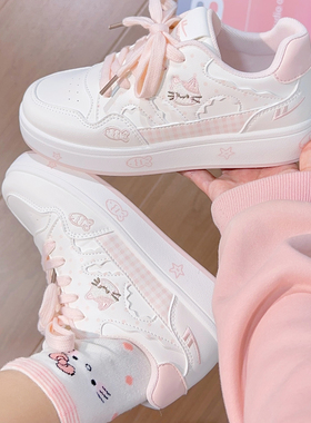 回力原创猫咪小鱼鞋子女2026春季新款韩系休闲板鞋初中生小白鞋女