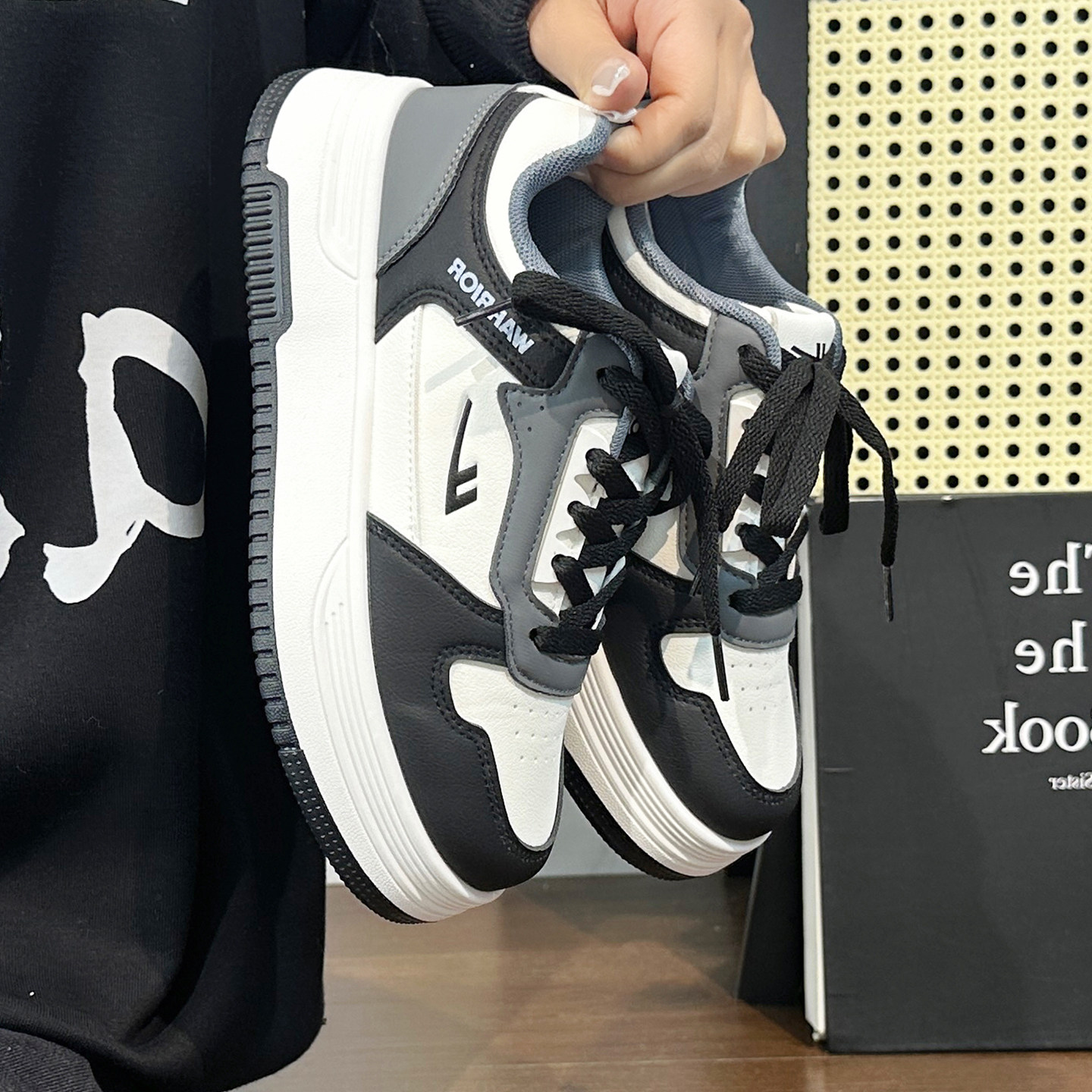 回力鞋子男款春季新款高级感黑白板鞋潮鞋休闲鞋厚底百搭小白鞋男,流行男鞋,休闲板鞋,淘宝优惠券,粉丝福利购,淘宝优惠卷