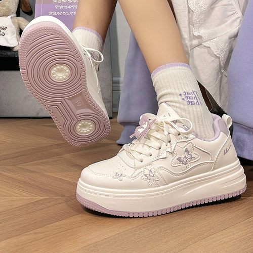 回力香芋紫蝴蝶鞋子女款