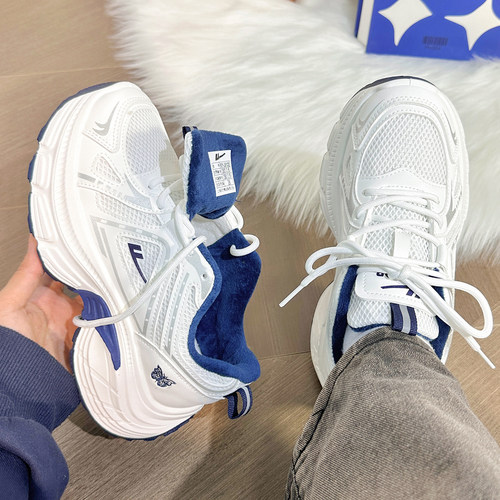 回力蝴蝶加绒女鞋2025冬季