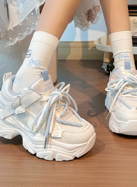 回力蝴蝶老爹鞋女2026冬季新款韩版增高休闲鞋高颜值轻便运动鞋女