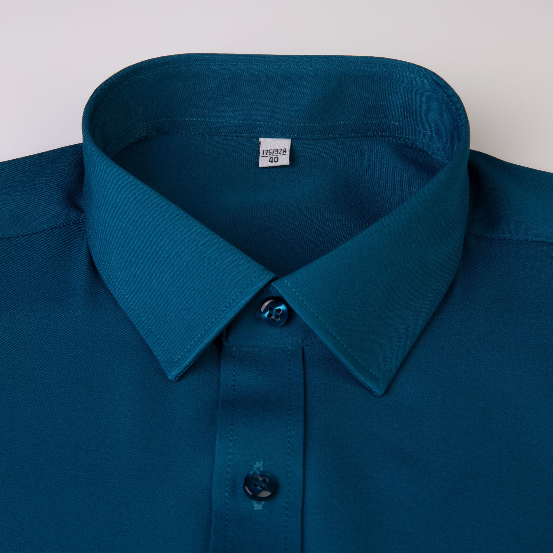 男士弹力免烫墨绿色职业工装衬衫