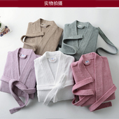 五星级酒店纯棉浴袍男女成人白色吸水毛巾料秋冬浴衣睡袍四季 浴衣