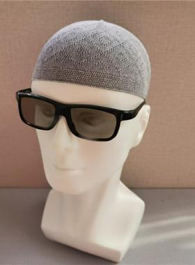 手工钩编织男女同款包头瓜皮帽僧人居士回民帽佛系保暖帽