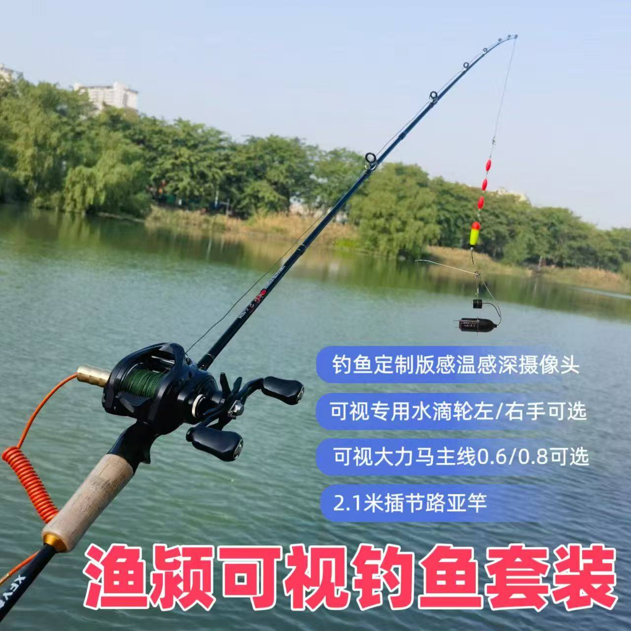 25款可视水滴轮可视钓鱼底钓浮鱼线轮