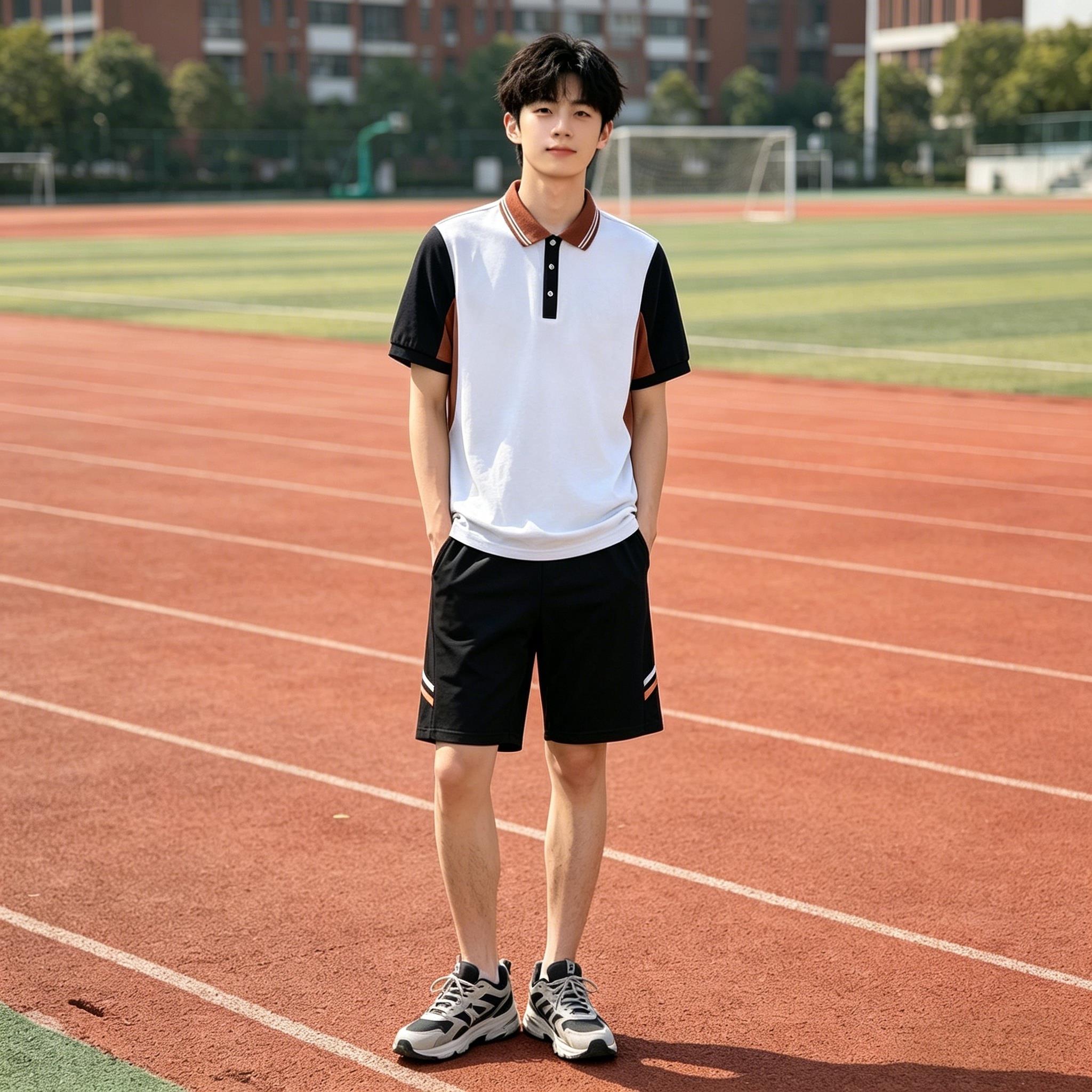 【鄞州实验中学男生短袖T恤短裤