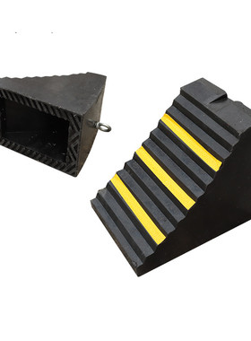 头汽车用三角垫木挡车木掩车器停车楔大型货车用橡胶车轮止退器防