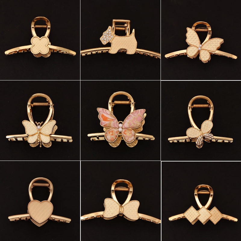 宋锦非遗手工高级感蝴蝶爱心抓夹女金色发夹头饰发卡中式DIY配件,饰品/流行首饰/时尚饰品新,其他DIY饰品配件,淘宝优惠券,粉丝福利购,淘宝优惠卷