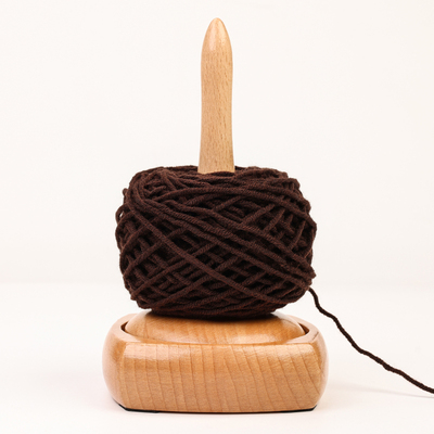 毛线轴手工编织绕线轴实木收纳神器辅助工具能转动的线轴架可拆卸