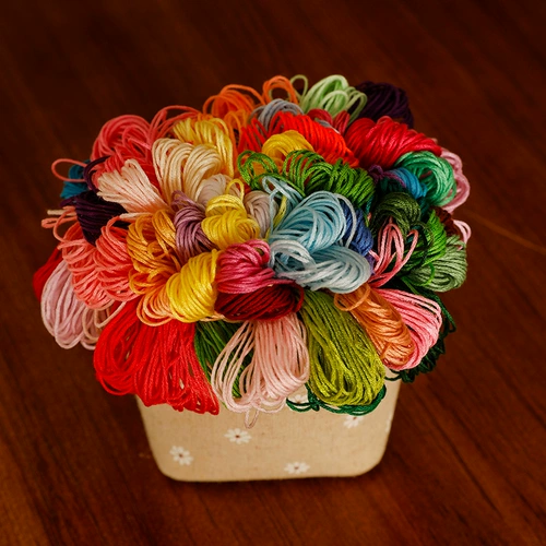 100 цветовая вышивка линия перекрестная проводка