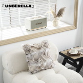 轻奢沙发客厅抱枕套皮草真狐狸毛含枕芯样板房民宿