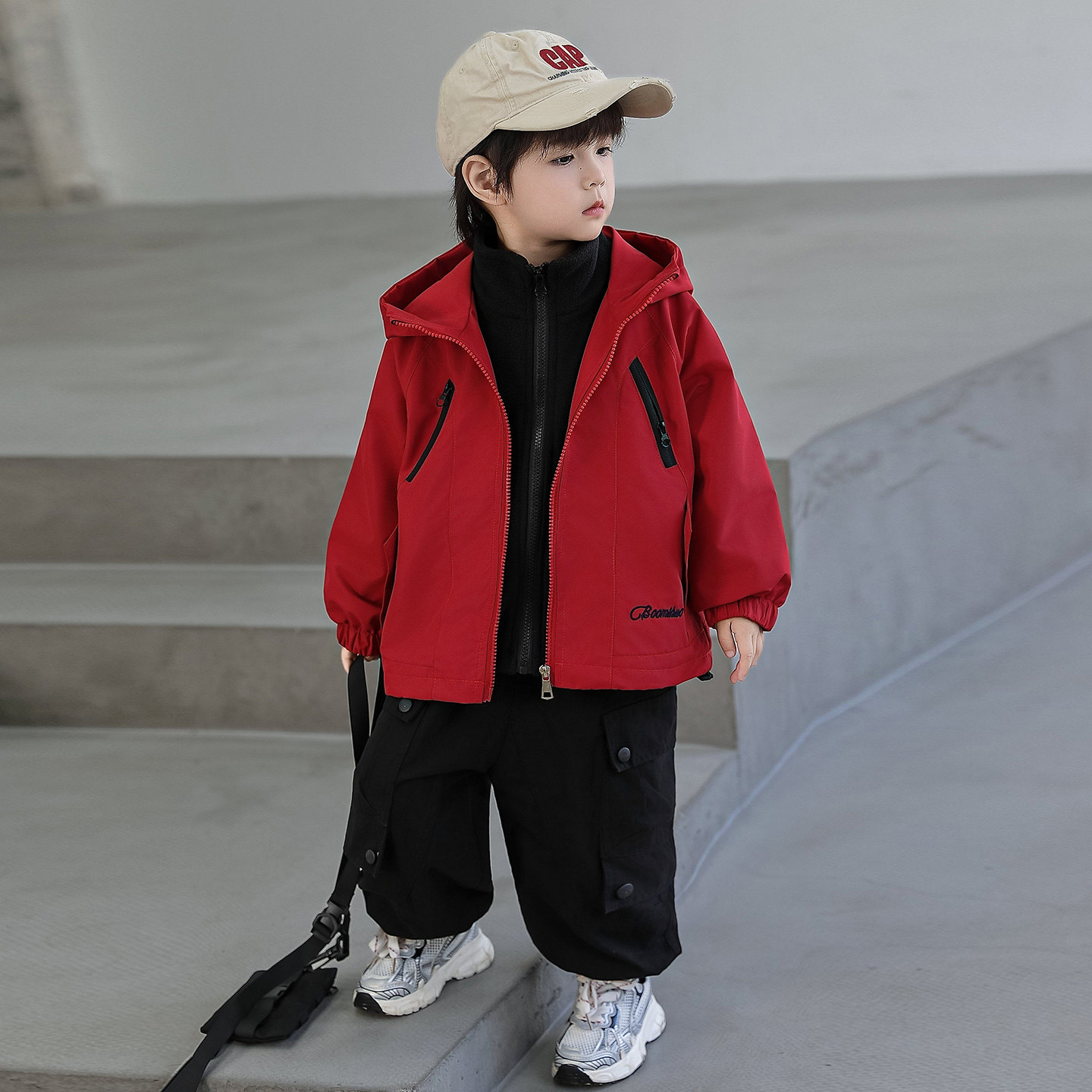 男童3合1可拆三防冲锋衣春秋