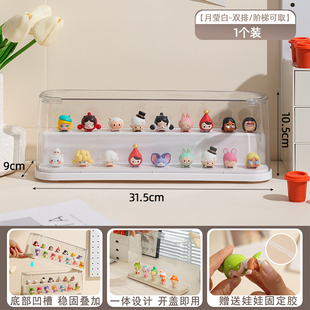 右右酱萌趣歪头系列盲盒收纳展示架透明防尘展示盒萌粒摆件展示架