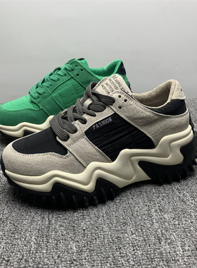 断码处理老爹鞋女2025新款春秋拼色厚底透气潮流显脚小休闲运动鞋