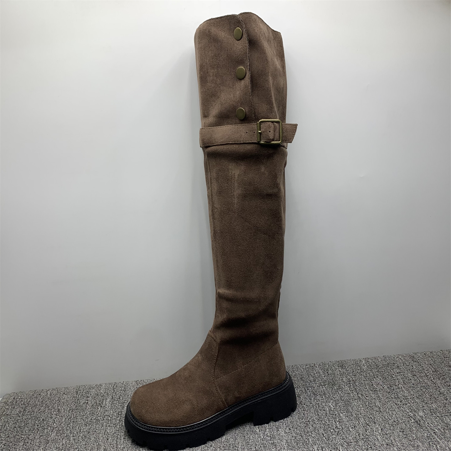 撤柜处理厚底过膝两穿翻折骑士靴女2025冬季新款加绒显瘦高筒长靴,女鞋,弹力靴/袜靴,淘宝优惠券,粉丝福利购,淘宝优惠卷