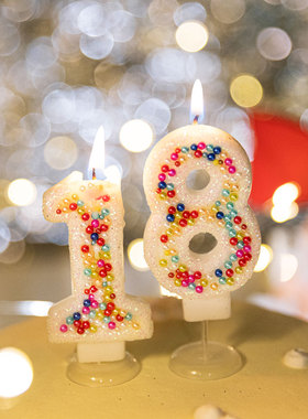 成人18周岁生日派对装饰场景布置蛋糕蜡烛儿童卡通宝宝男孩女孩