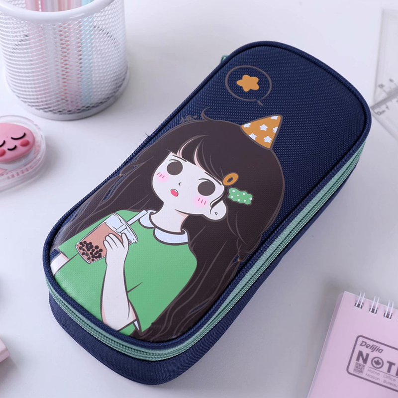 小希漂亮发夹笔袋深色款学生奖品