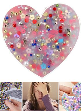1 PC Skin Picking Pad Fidget Toys Heart/Duck/Round Picky Pad