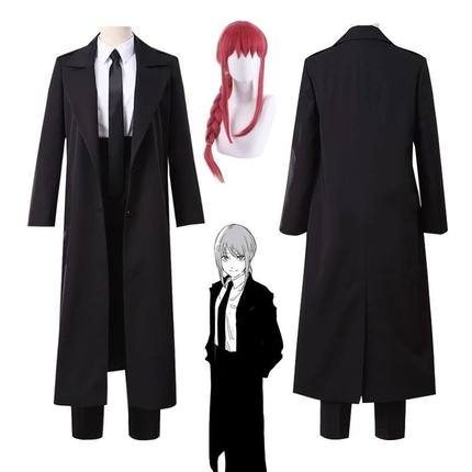 Anime Chainsaw Man Makima Cosplay Costume Black rench Shirt