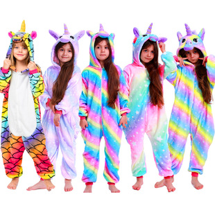 New Children Onesie Kids Unicorn Totoro Pajamas Animal Carto