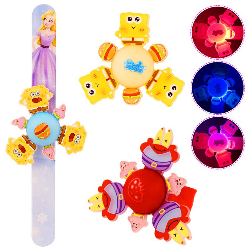 旋转陀螺啪啪圈儿童手环发光玩具