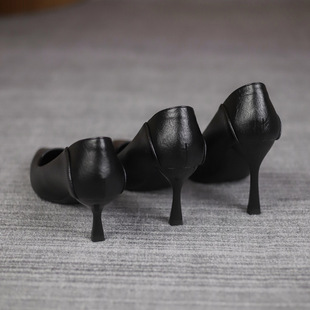 单鞋 气质法式 通勤 女细跟9cm性感空姐上班工鞋 春秋黑色高跟鞋