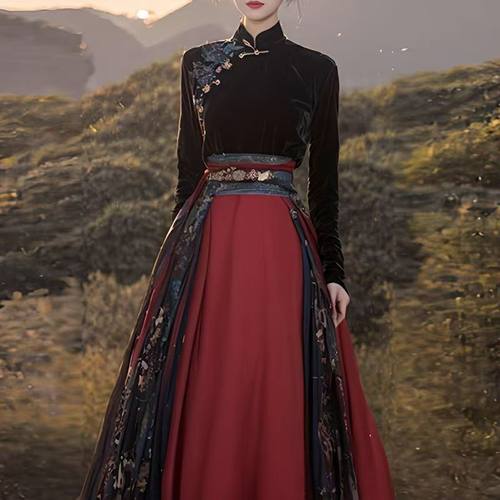 新中式女装穿搭一套改良国潮汉服