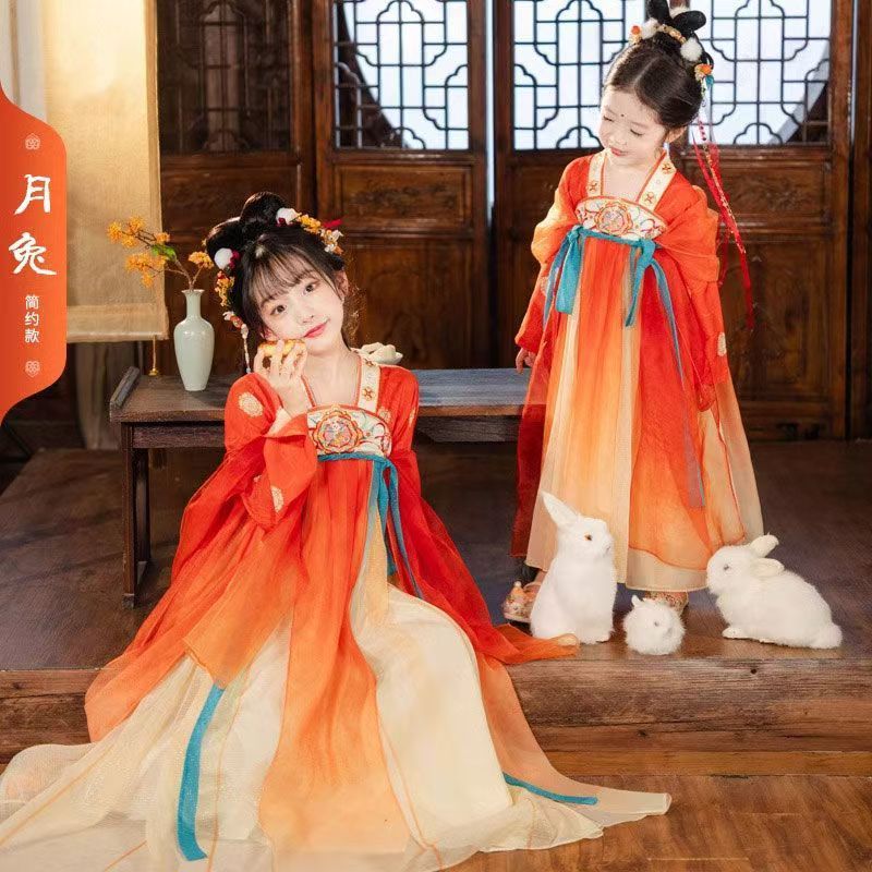 儿童古典舞演出服汉服女童舞蹈服