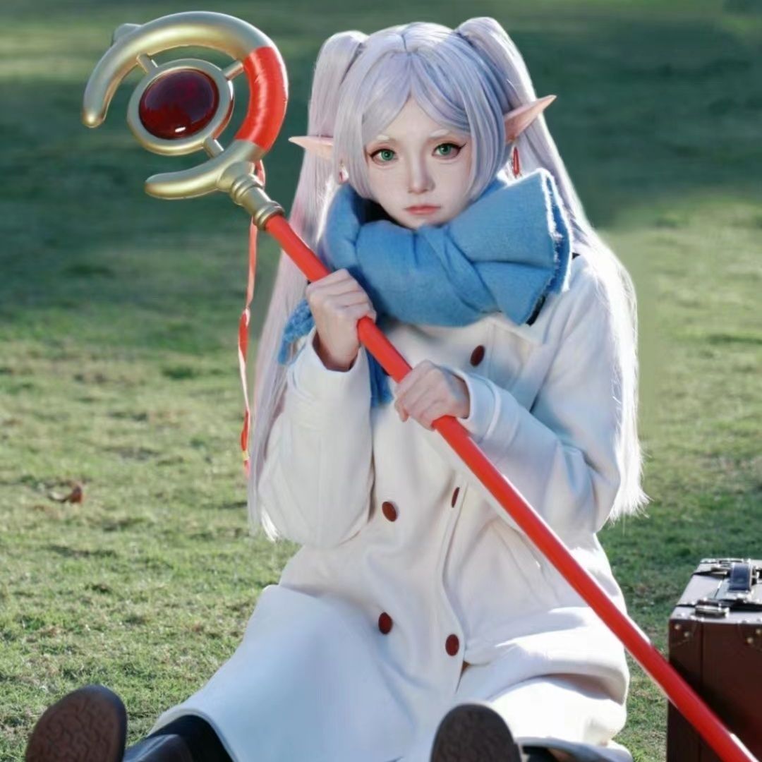 芙莉莲cos服冬装厚实毛呢外套cos