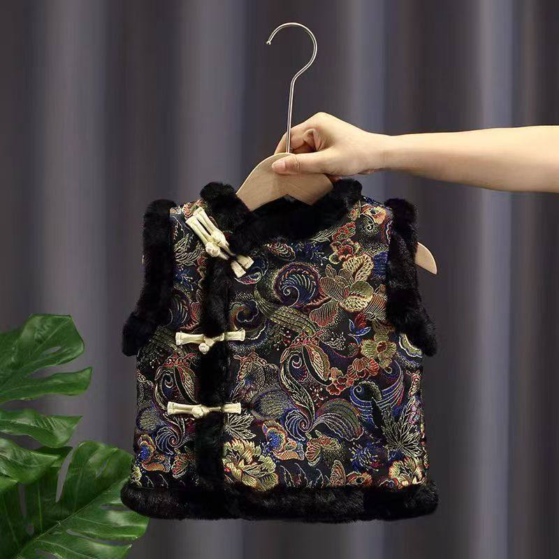 宝宝过年服唐装马甲喜庆加厚婴儿新年装汉服男童女童国风拜年背心,模玩/动漫/周边/娃圈三坑/桌游,古风/国风套装,淘宝优惠券,粉丝福利购,淘宝优惠卷