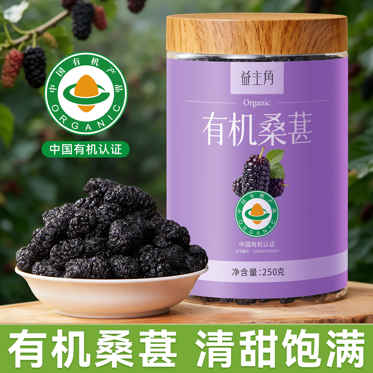 益主角有机桑葚250g罐装即食泡水