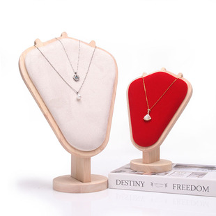 创意实木珠宝项链首饰展示架高级感新款人像模特轻奢柜台项链高级