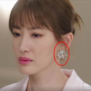 巨塔之后宣萱董一妍陈桢怡王启心同款耳环耳钉花朵防过敏2025新款