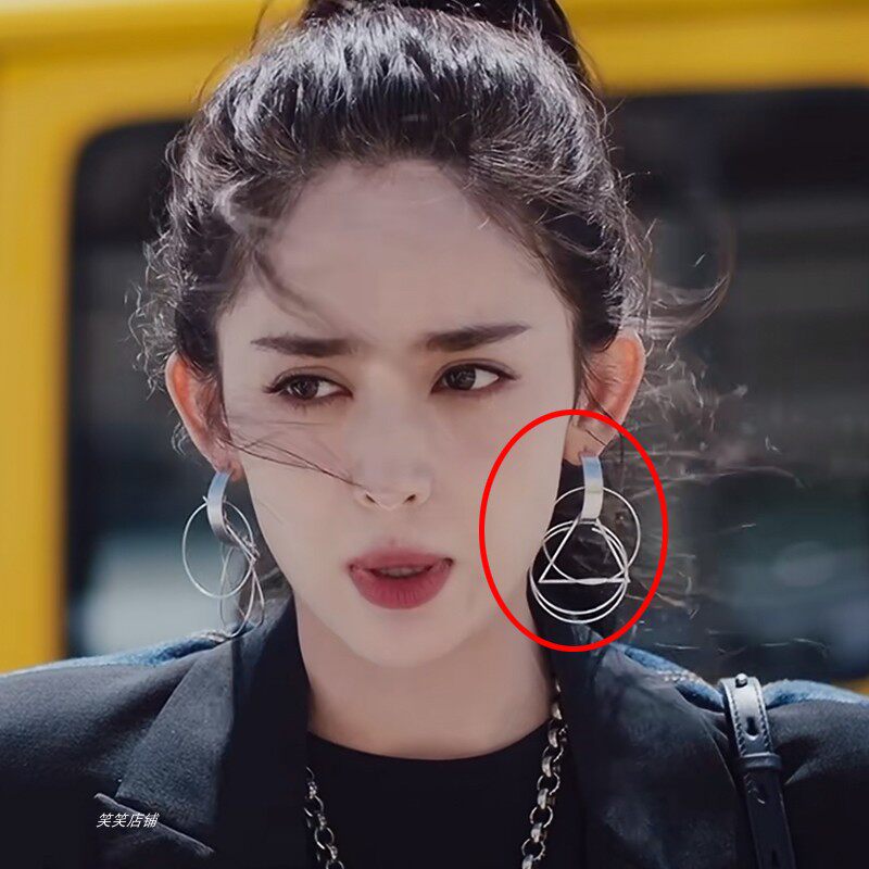 恋恋红尘宋星辰古力娜扎同款耳环几何气质防过敏2023日韩新款