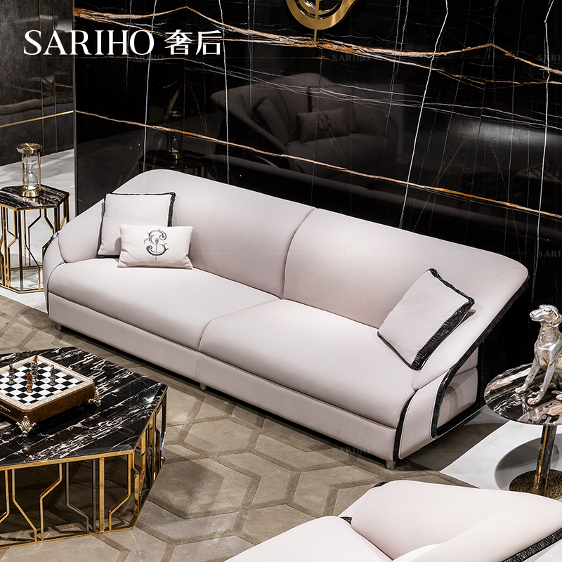 奢后/鳄鱼纹进口牛皮沙发/轻奢风布加迪奢华家具mikemike时光相随