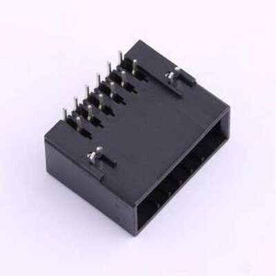 DL3810-12AW 线对板针座 2x6P 间距:3.81mm 弯插 弯插,P=3.81mm