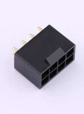 CS-1150-08EBG1 线对板针座 V2 M01 黑色 镀金1u\ 插件,P=4.2mm