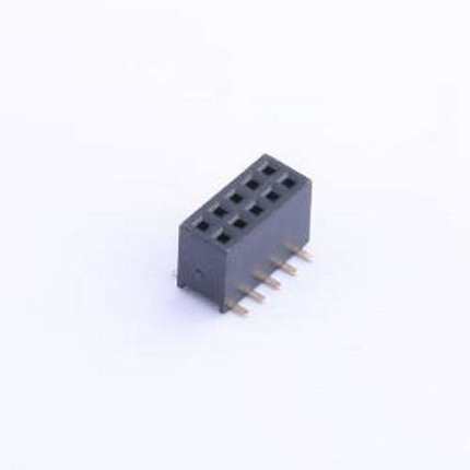 X1321FVS-2x05-C43D48 排母 间距:1.27mm 2x5P 立贴 SMD,P=1.27mm