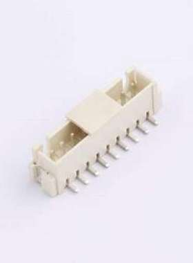 MXXH-2.54-09P-LT1-0-A 线对板针座 间距:2.5mm 立贴 象牙白 SMD,