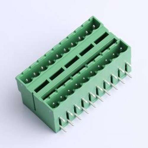 DB2ERH-5.08-2*10P-GN 插拔式接线端子 5.08mm 弯插,P=5.08mm