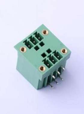 DB2ERHM-3.81-2*3P-GN 插拔式接线端子 3.81mm 2x3P 排数:2 每排P