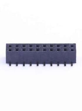 B-2202N20P-B121 排母 间距:2mm 2x10P 黑色 SMD,P=2mm